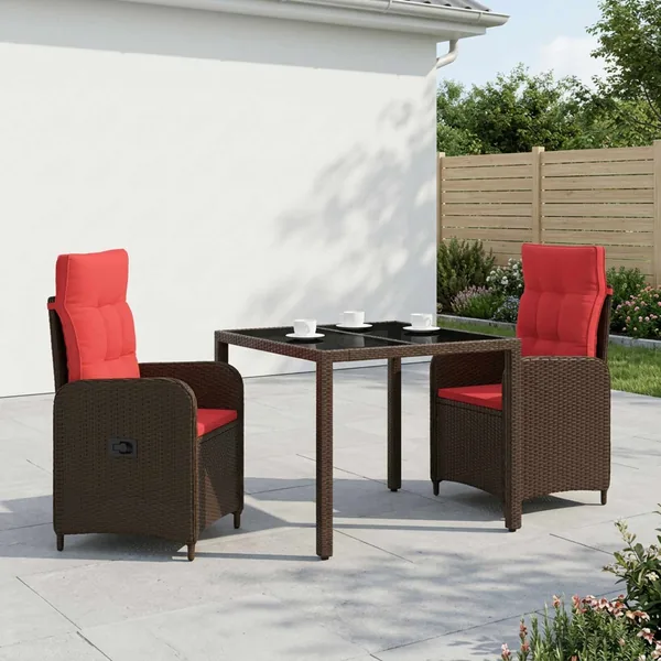 Ensemble de repas extérieur 3 pcs polyrotin