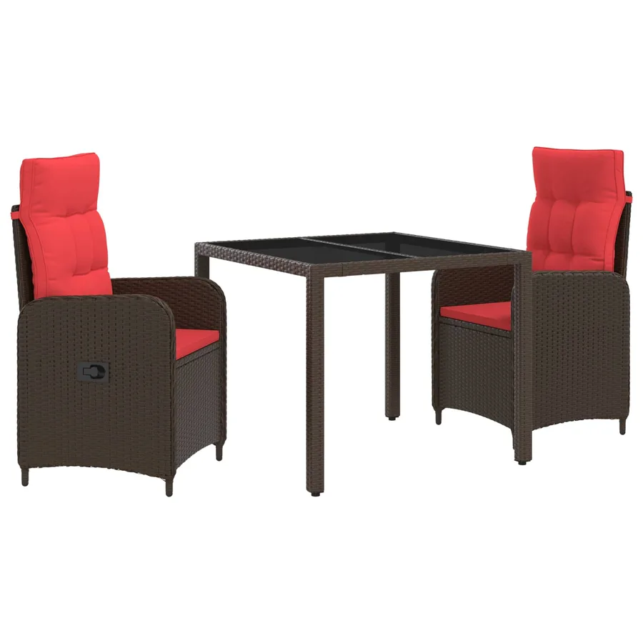 Ensemble de repas extérieur 3 pcs polyrotin - 2