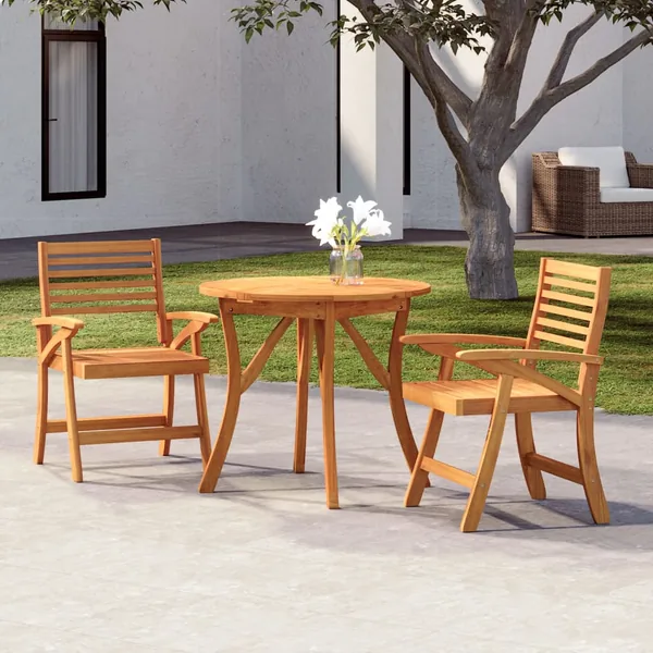 Ensemble à manger de jardin 3 pcs Bois d'acacia solide