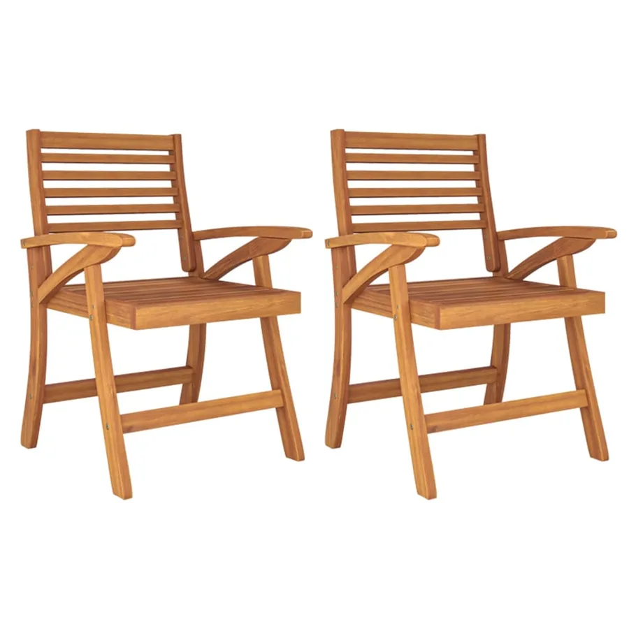 Ensemble à manger de jardin 3 pcs Bois d'acacia solide - 4
