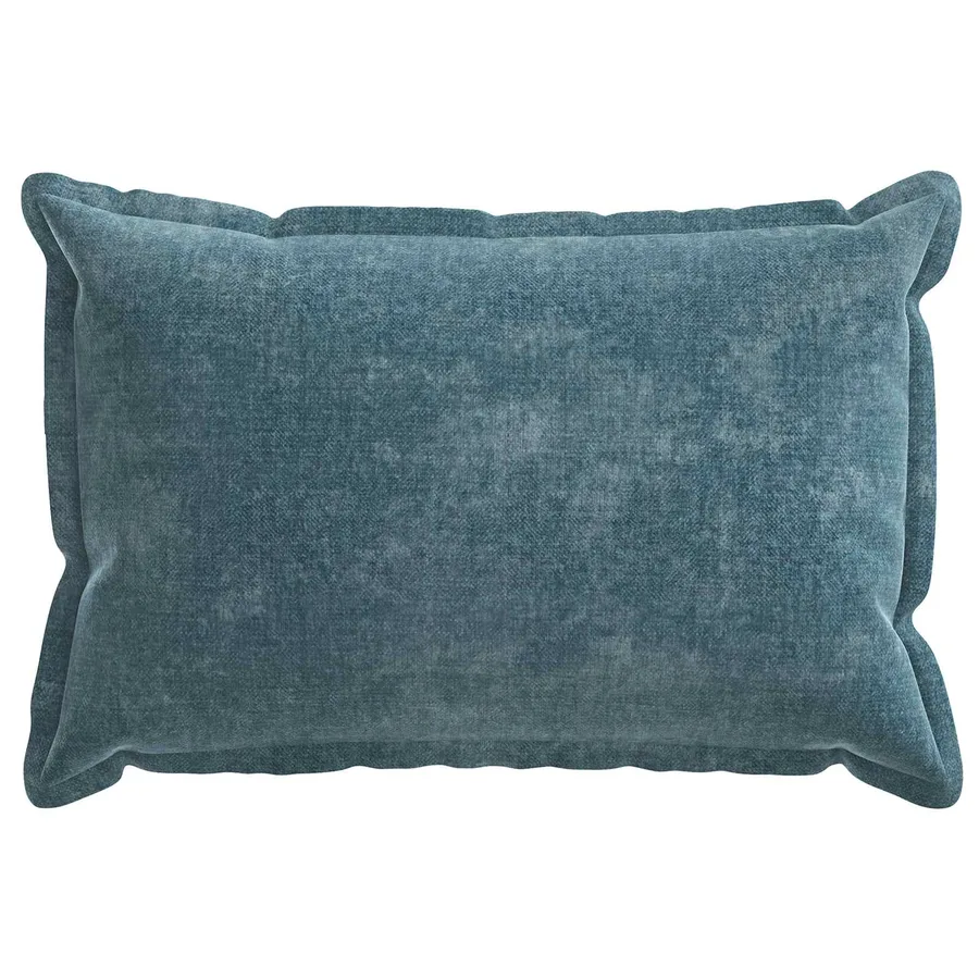 Housse de coussin 6 pcs HOUTEN Bleu 50 x 80 cm Tissu Chenille - 2