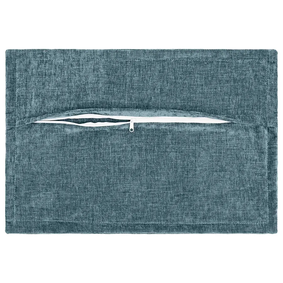 Housse de coussin 6 pcs HOUTEN Bleu 50 x 80 cm Tissu Chenille - 3