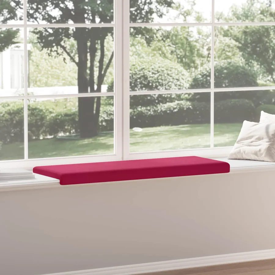 Coussin de banc Velours (V) Bordeaux Profondeur 35 cm - 4
