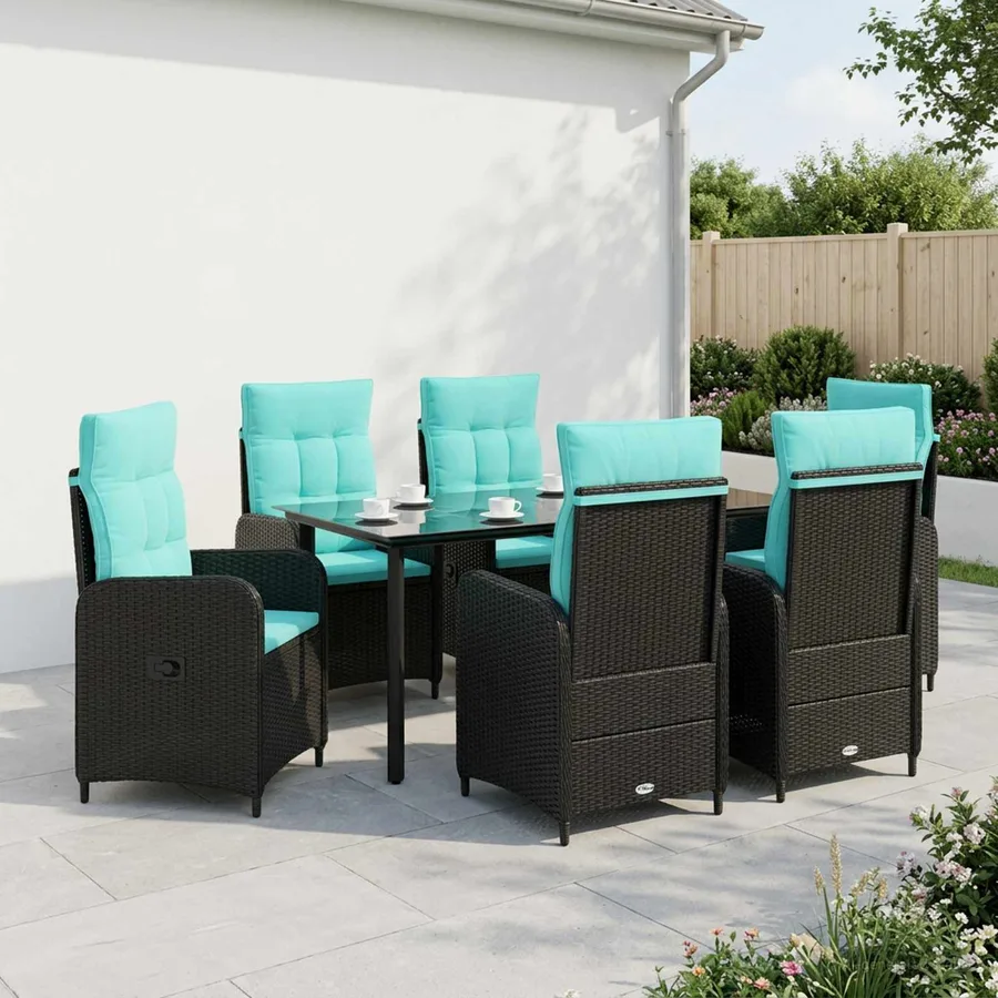 Ensemble de Tables Basses avec coussin avec oreiller 7 pcs - 3