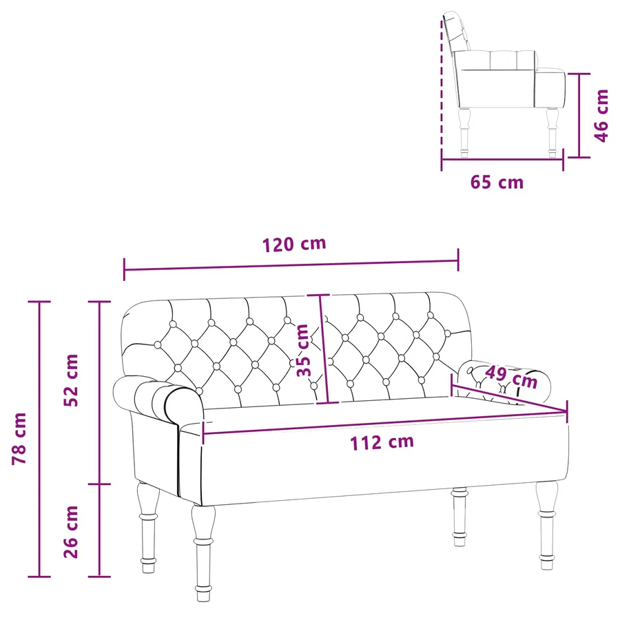 Canapé love seat avec capitonnage en boutons Gris clair - 10