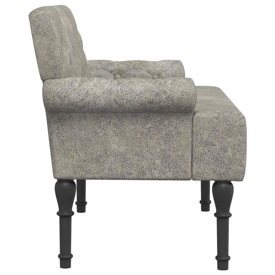 Canapé love seat avec capitonnage en boutons Gris clair - 4