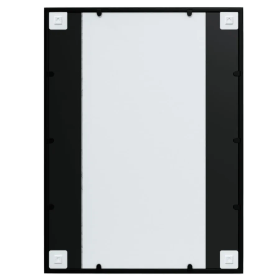 Miroirs muraux 2 pcs noir 80x60 cm métal - 6