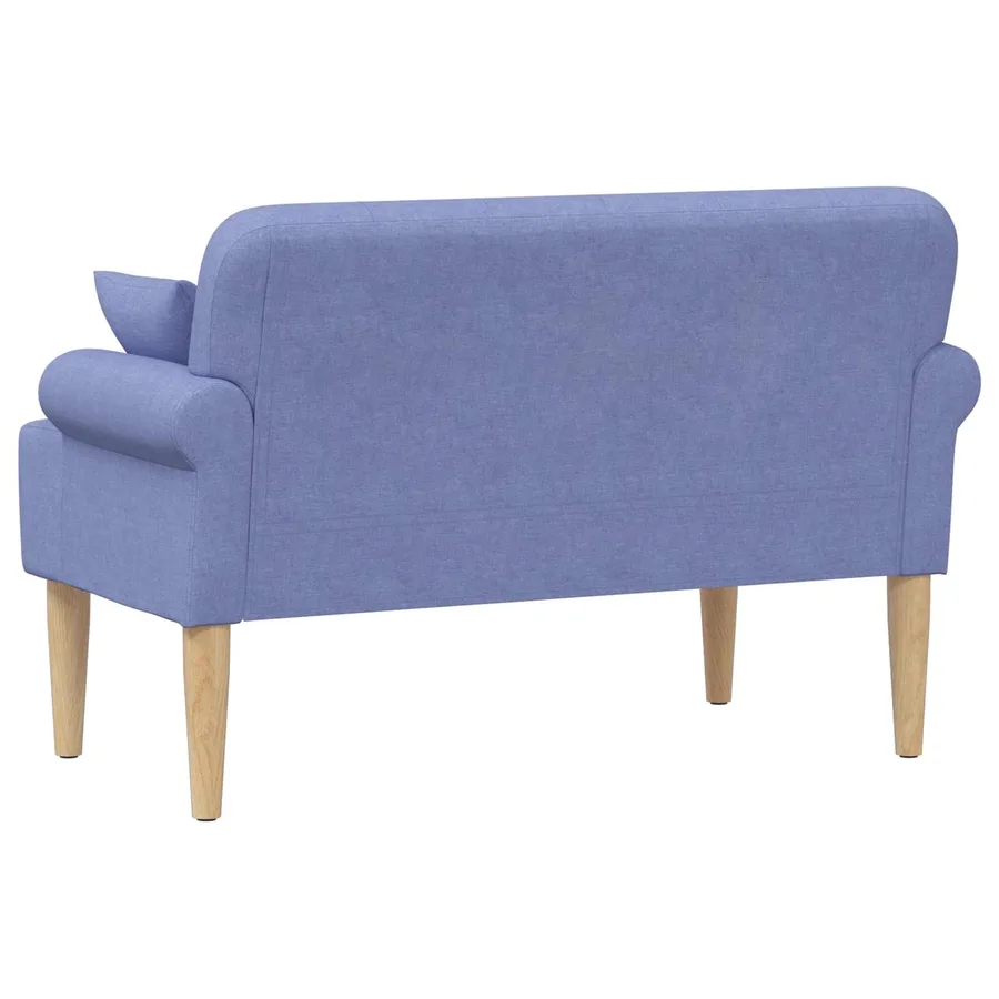 Canapé love seat avec capitonnage en boutons Bleu denim Tissu - 5