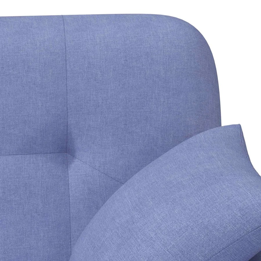 Canapé love seat avec capitonnage en boutons Bleu denim Tissu - 7