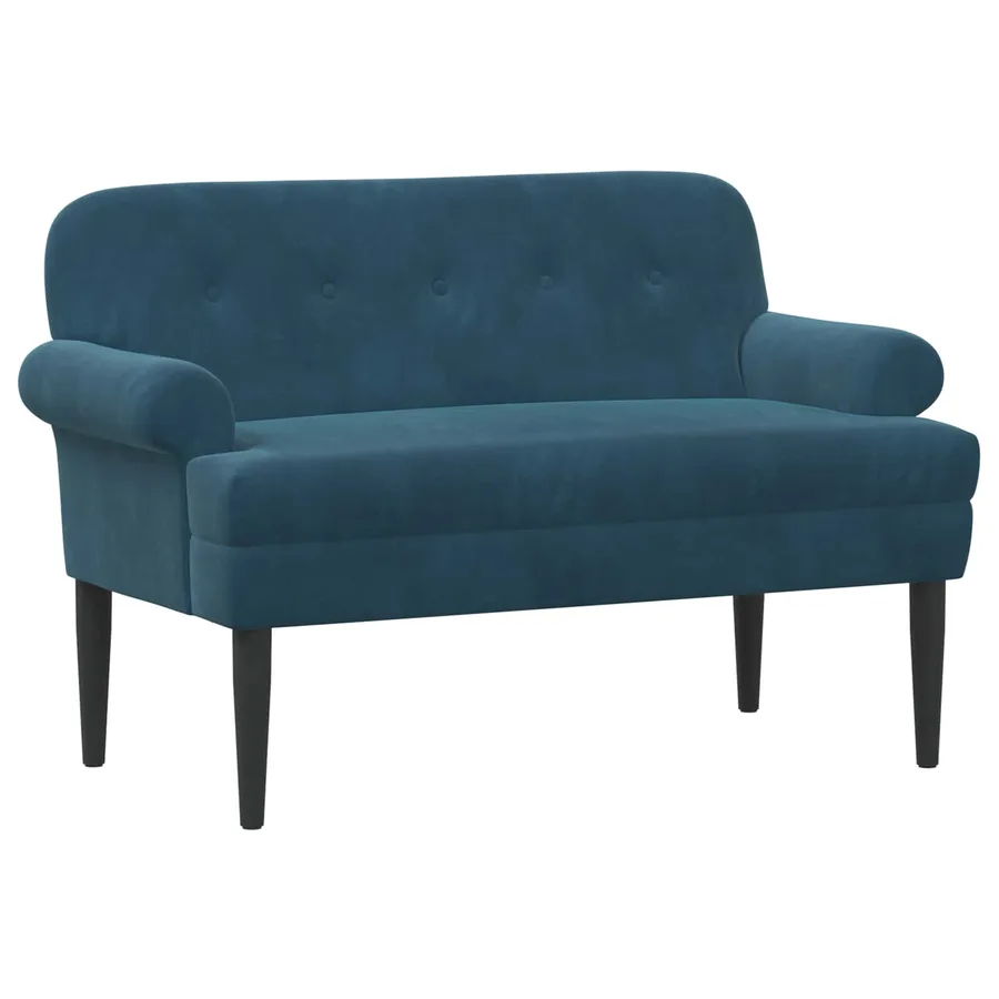 Canapé love seat avec capitonnage en boutons Bleu Velours - 2
