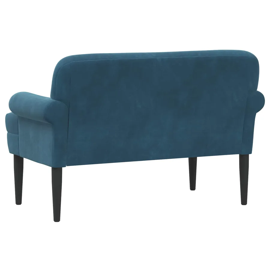 Canapé love seat avec capitonnage en boutons Bleu Velours - 5