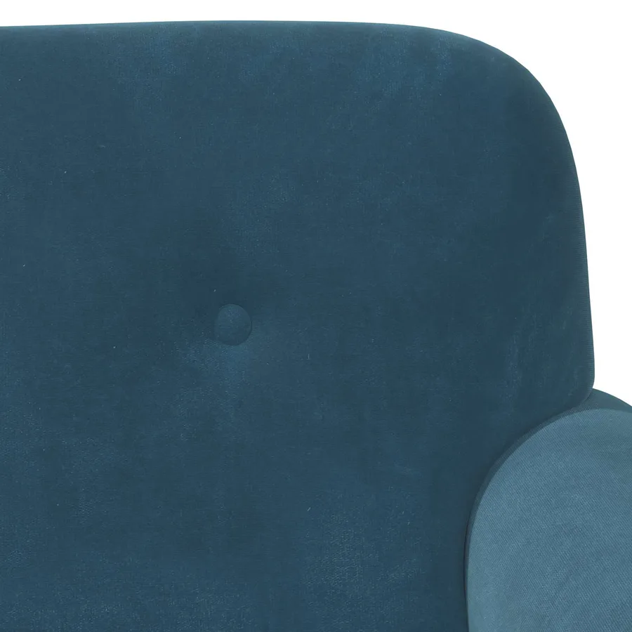 Canapé love seat avec capitonnage en boutons Bleu Velours - 7