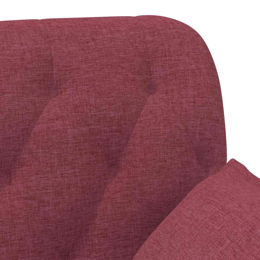 Canapé love seat avec capitonnage en boutons Bordeaux Tissu - 7
