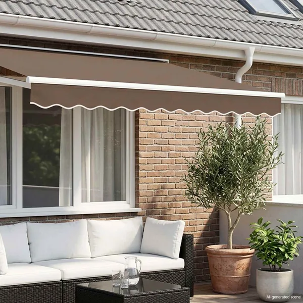 Remplacement de lambrequin Taupe 4,5 m Polyester
