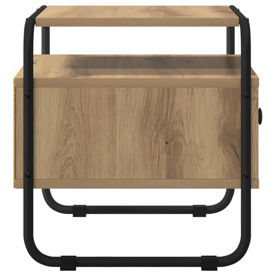 Table de chevet 2 pc Chêne artisanal Bois d'ingénierie - 7