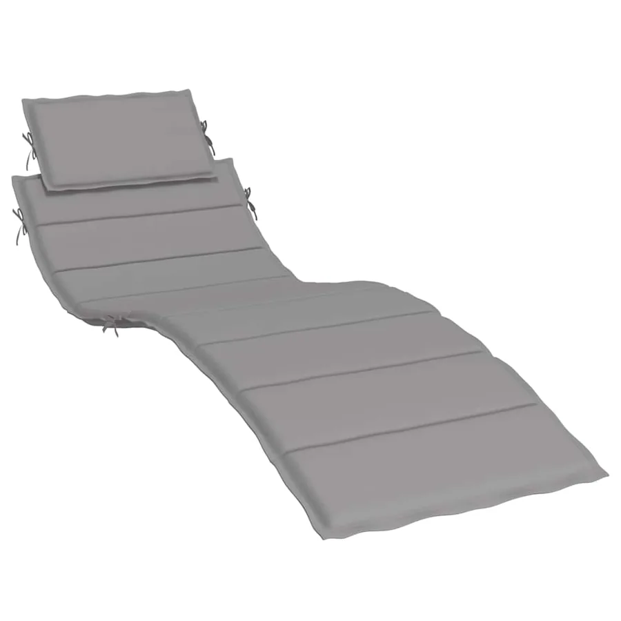 Coussin de chaise longue gris 186x58x4 cm tissu oxford