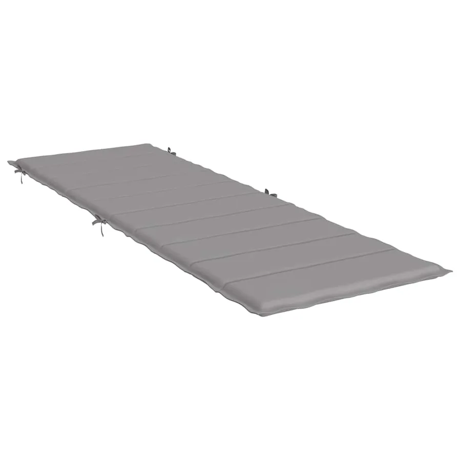 Coussin de chaise longue gris 186x58x4 cm tissu oxford - 4