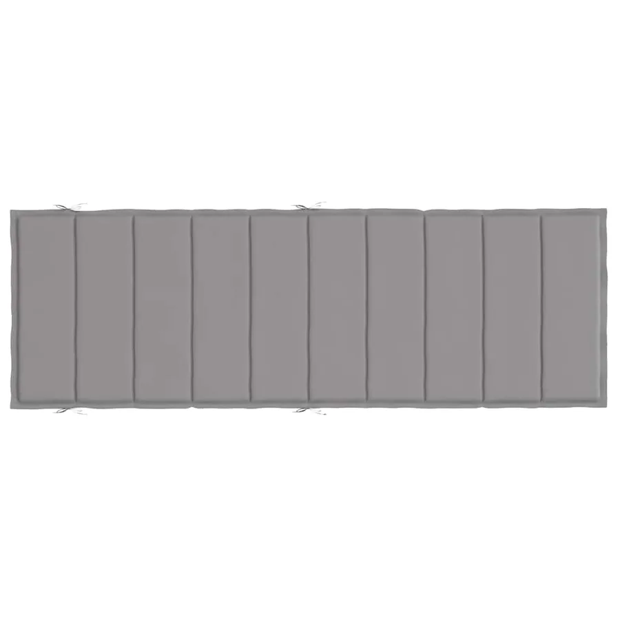 Coussin de chaise longue gris 186x58x4 cm tissu oxford - 5