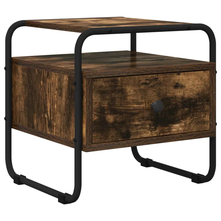 Table de chevet Chêne fumé Bois d'ingénierie - 2