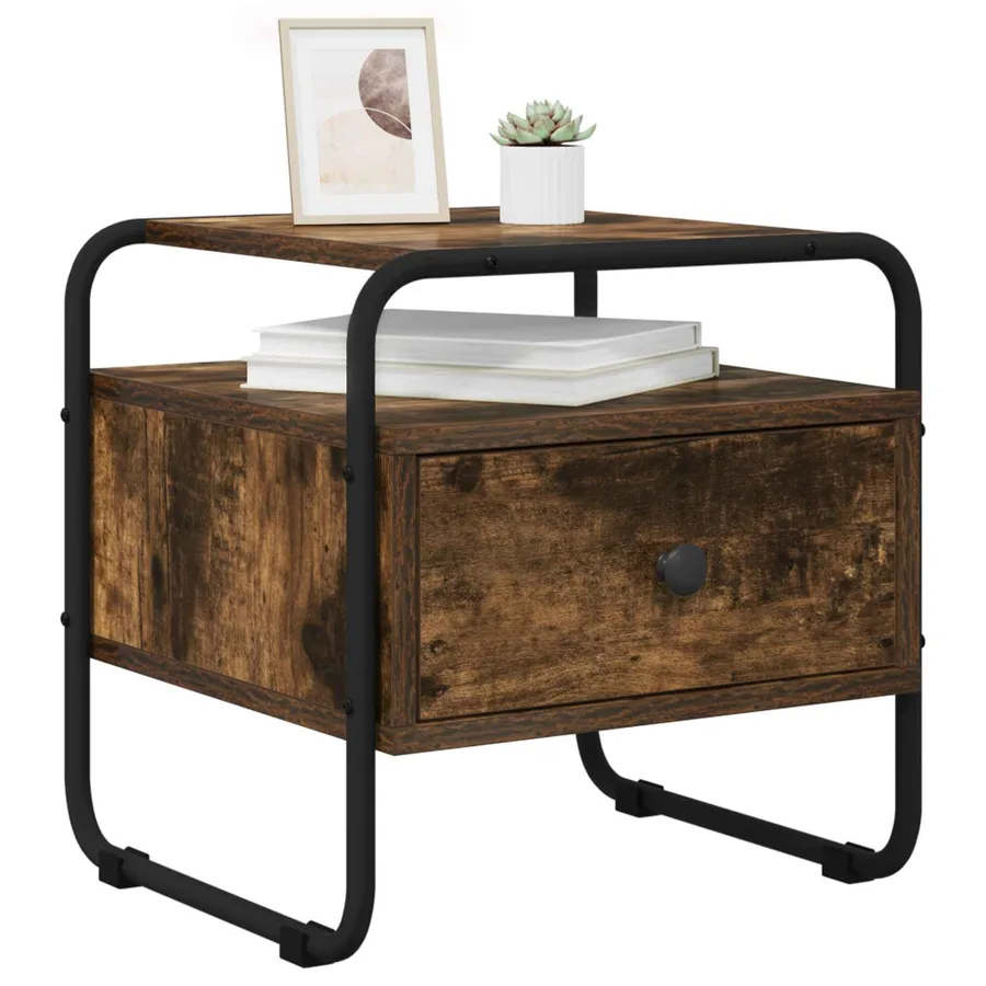 Table de chevet Chêne fumé Bois d'ingénierie - 3