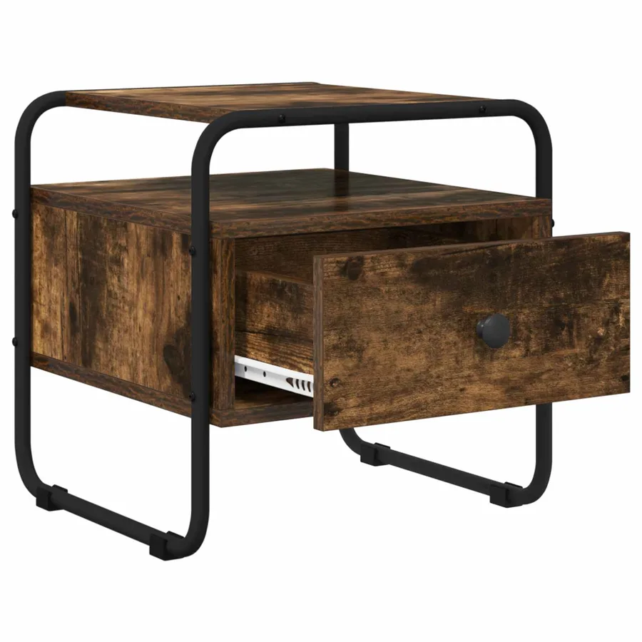 Table de chevet Chêne fumé Bois d'ingénierie - 4
