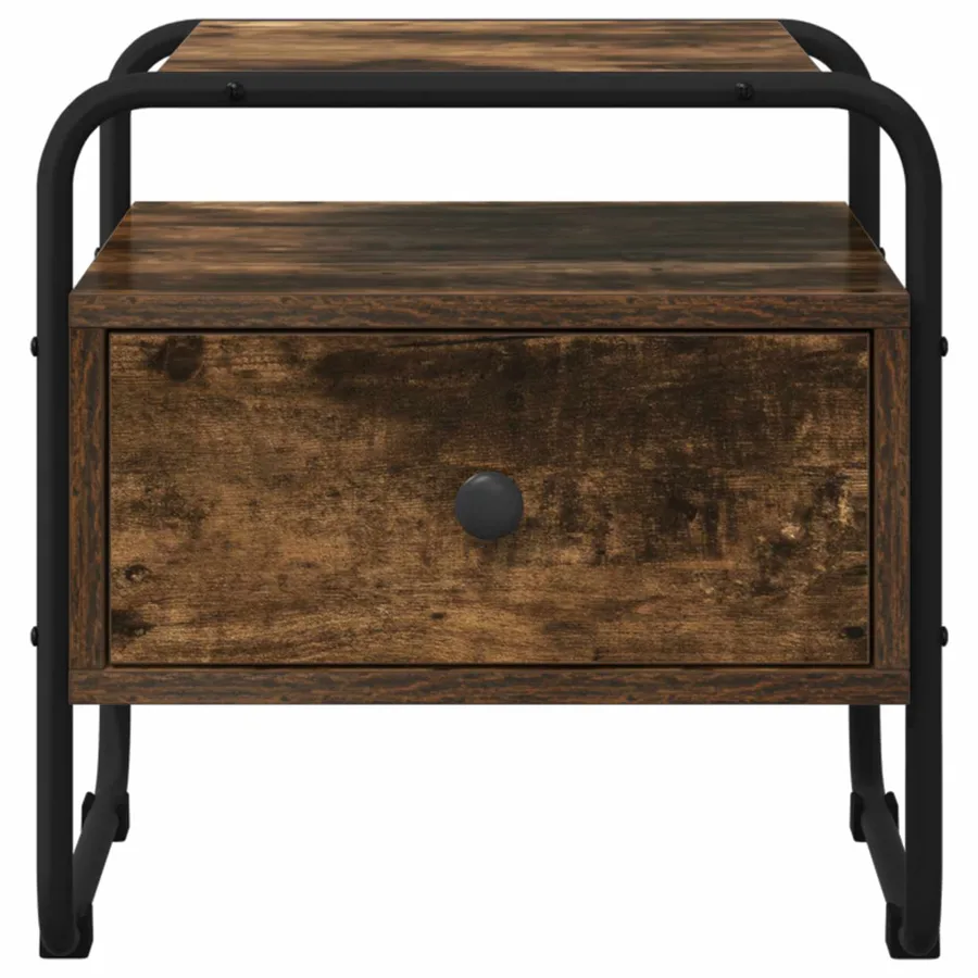 Table de chevet Chêne fumé Bois d'ingénierie - 5