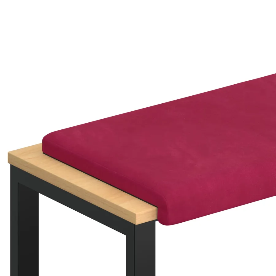 Coussin de banc Velours (V) Bordeaux Profondeur 35 cm - 2