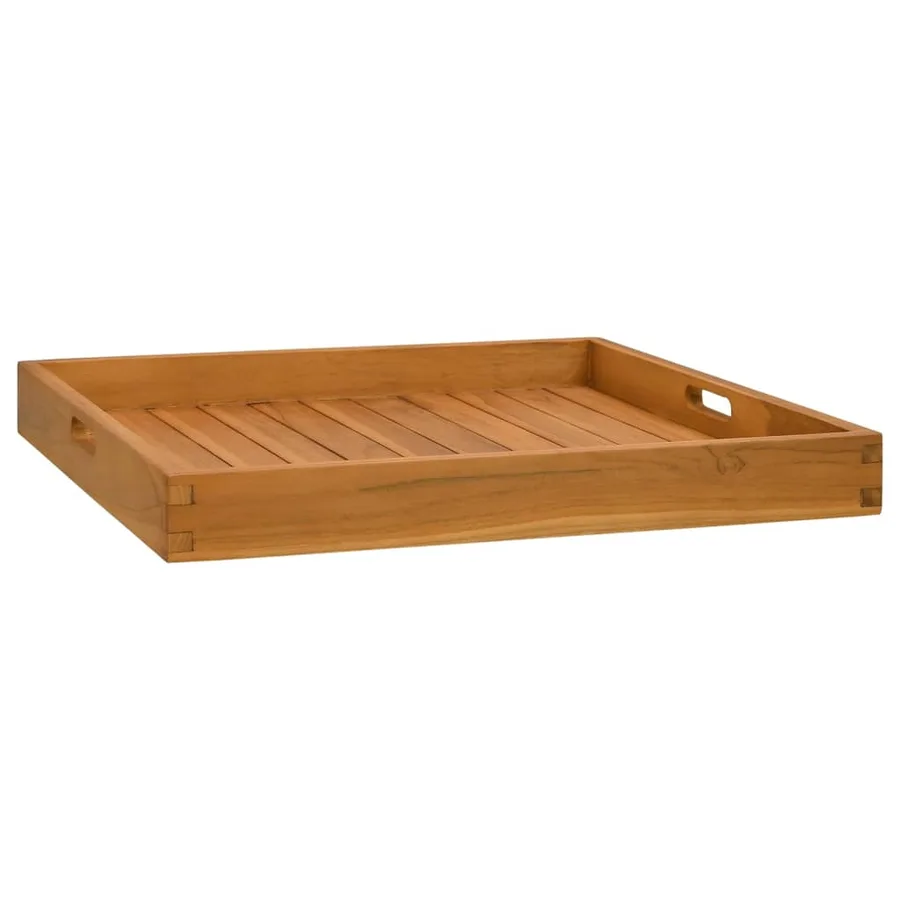 Plateau de service 60x60 cm Bois de teck massif - 3