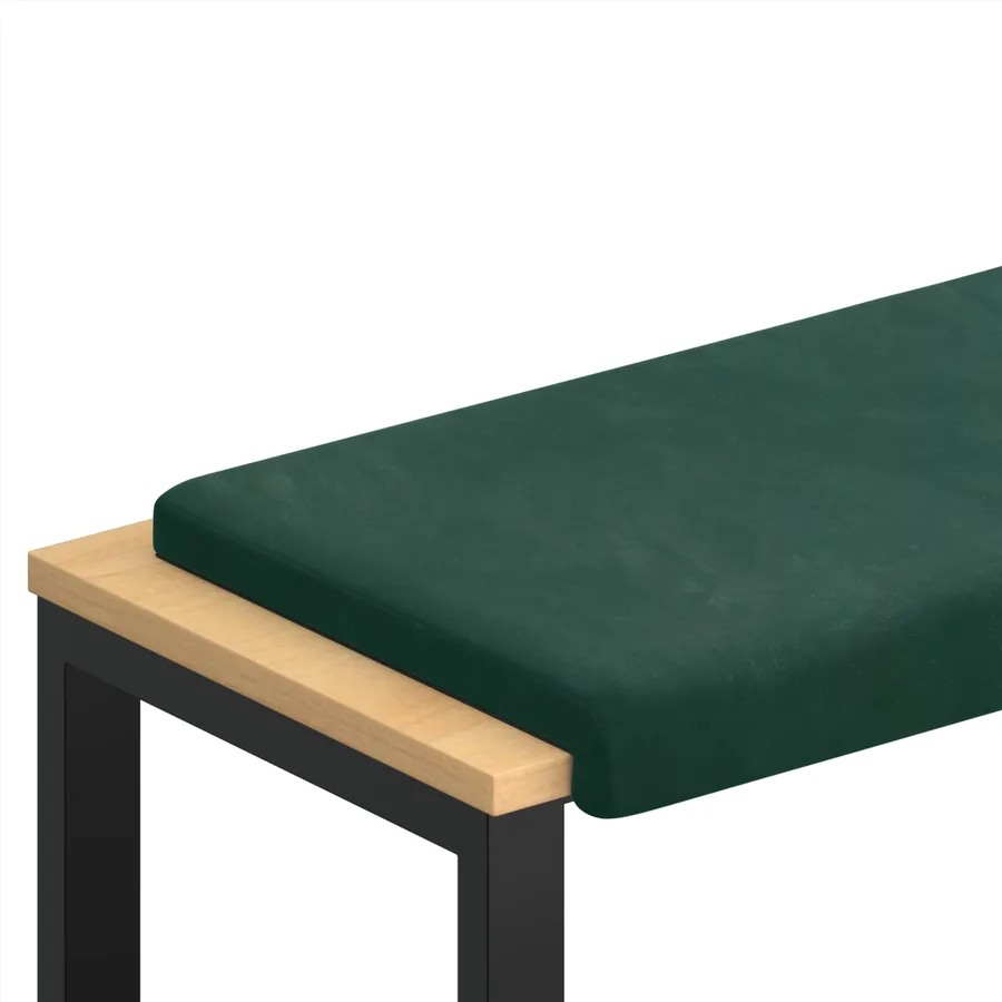 Coussin de banc Velours (V) Vert foncé Profondeur 35 cm - 2
