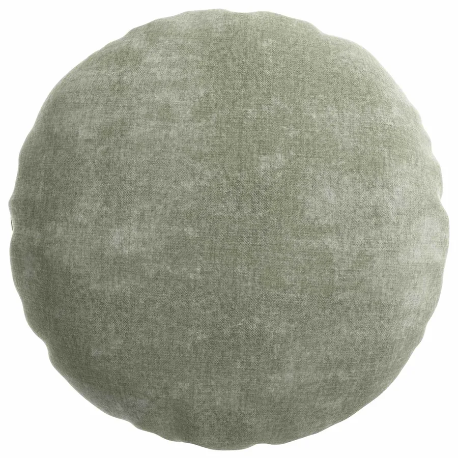 Housse de coussin 6 pcs HEERLEN Vert Ø 30 cm Tissu Chenille - 2