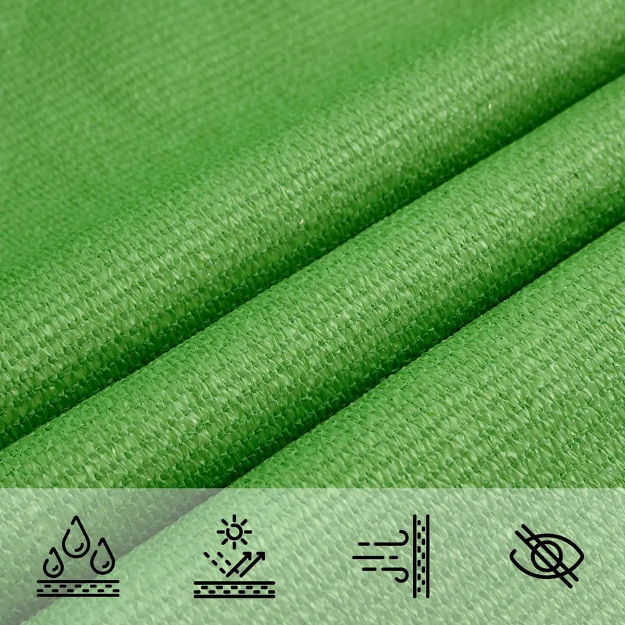 Voile d'ombre Vert clair 2,5 x 6 m HDPE - 4