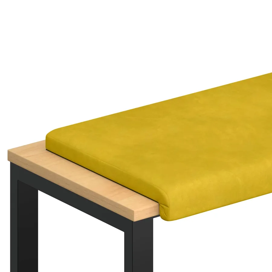 Coussin de banc Velours (V) Jaune Profondeur 35 cm - 2