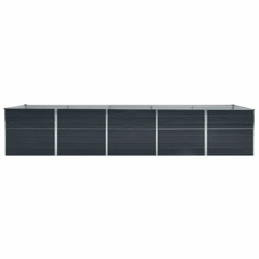 Lit surélevé de jardin Acier galvanisé 400x80x45 cm Anthracite - 4
