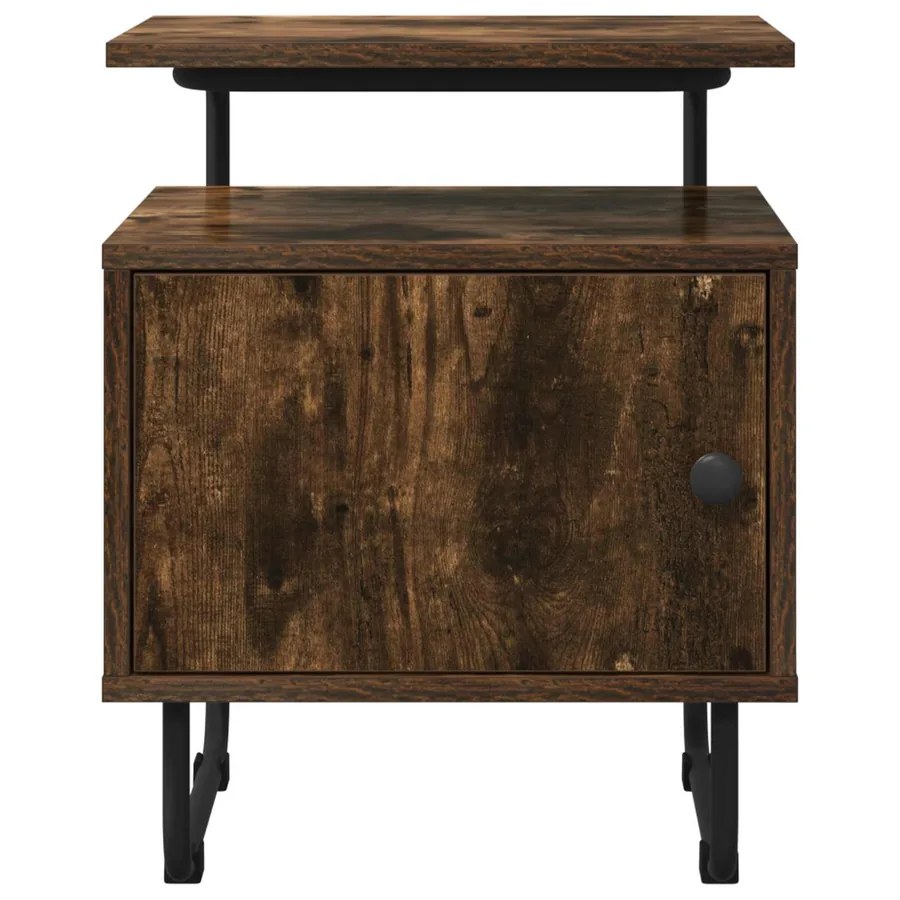 Table de chevet 2 pc Chêne fumé Bois d'ingénierie - 5