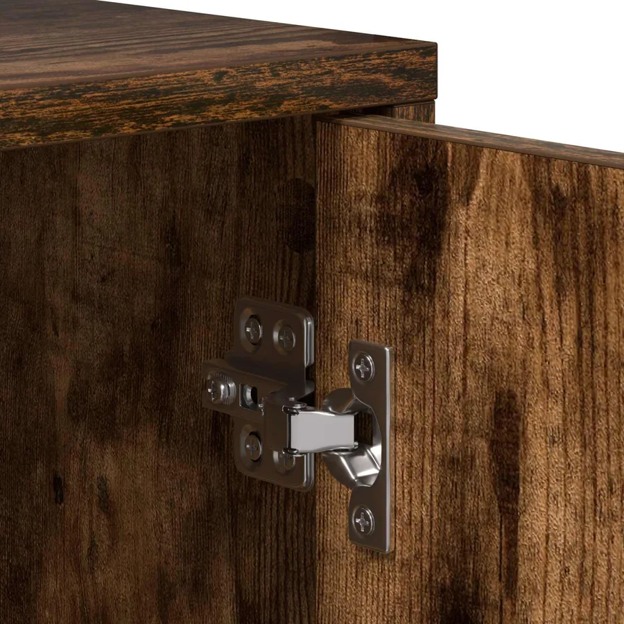 Table de chevet 2 pc Chêne fumé Bois d'ingénierie - 8