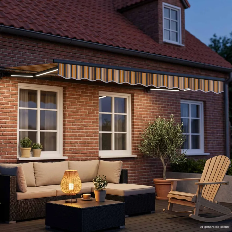Auvent rétractable électrique Jaune, Gris, Anthracite 3 x 2 m - 3