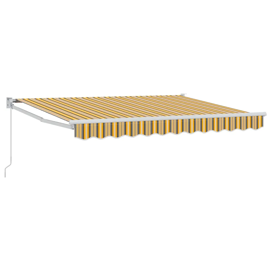 Auvent rétractable Jaune, Gris et Blanc 3 x 2 m - 2