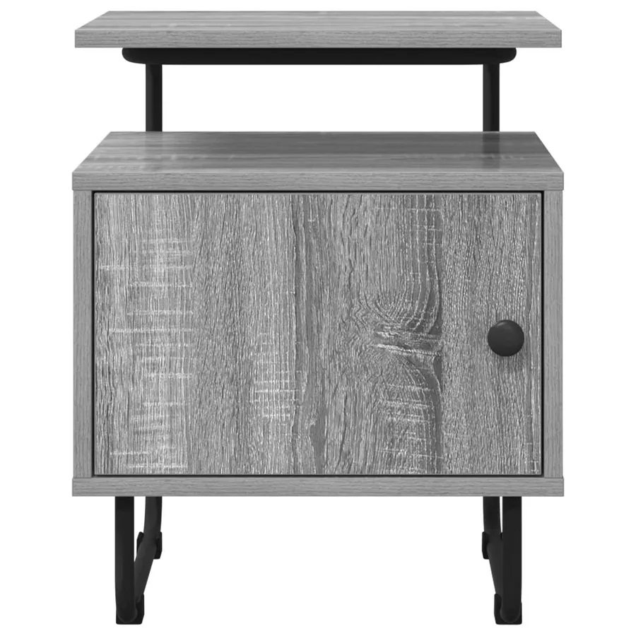 Table de chevet 2 pc Sonoma gris Bois d'ingénierie - 5