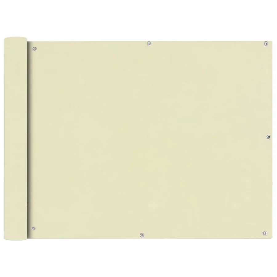 Écran de balcon en tissu Oxford 90x400 cm Crème