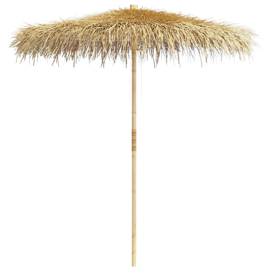 Parasol en bambou avec toit en feuille de bananier 210 cm - 2