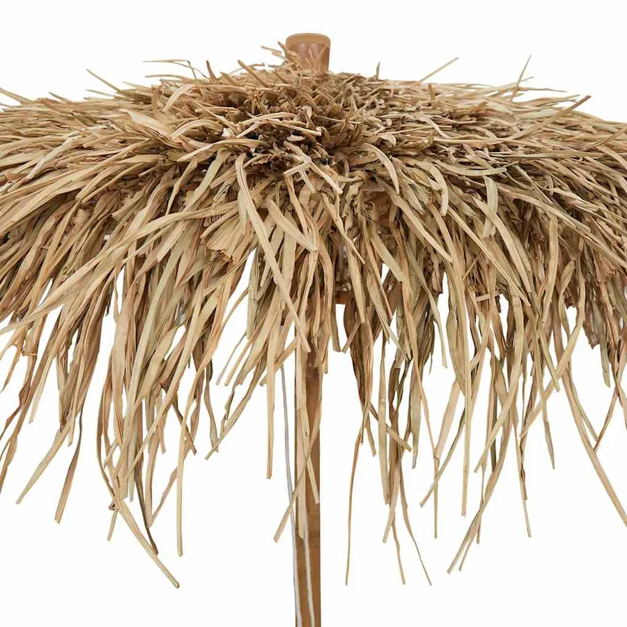 Parasol en bambou avec toit en feuille de bananier 210 cm - 7