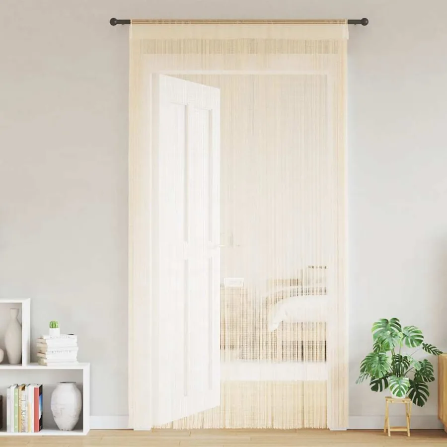 Rideau en fils 2 pcs 140 x 250 cm Crème - 2