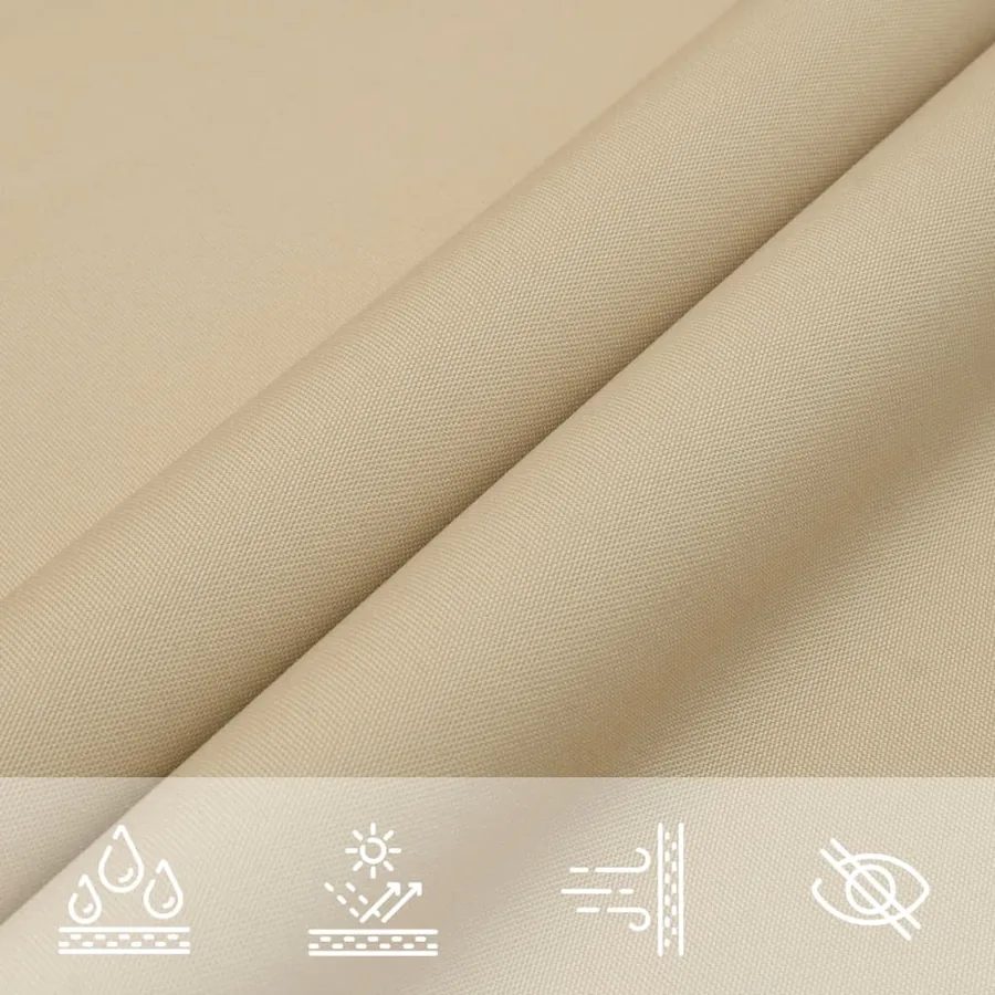 Voile de parasol tissu oxford carré 6x6 m beige - 8