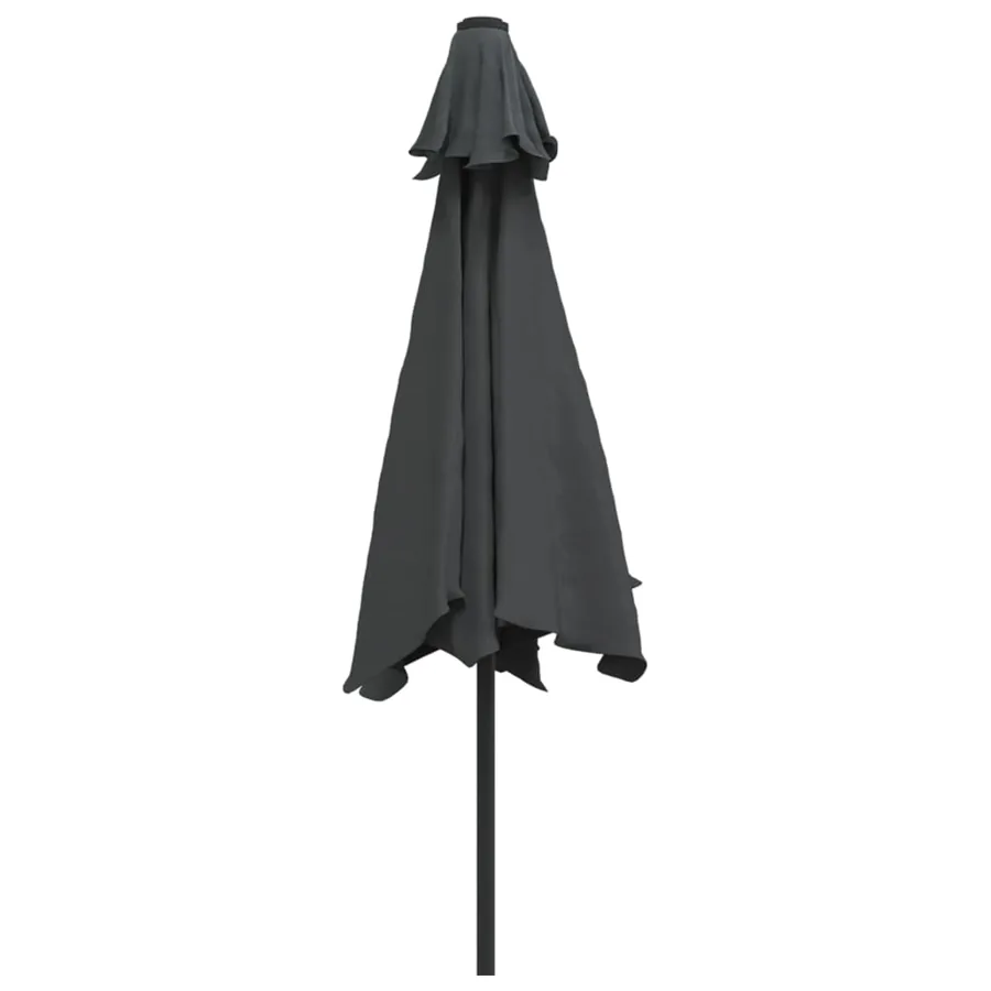Parasol d'extérieur avec LED et mât en acier 300 cm Anthracite - 6