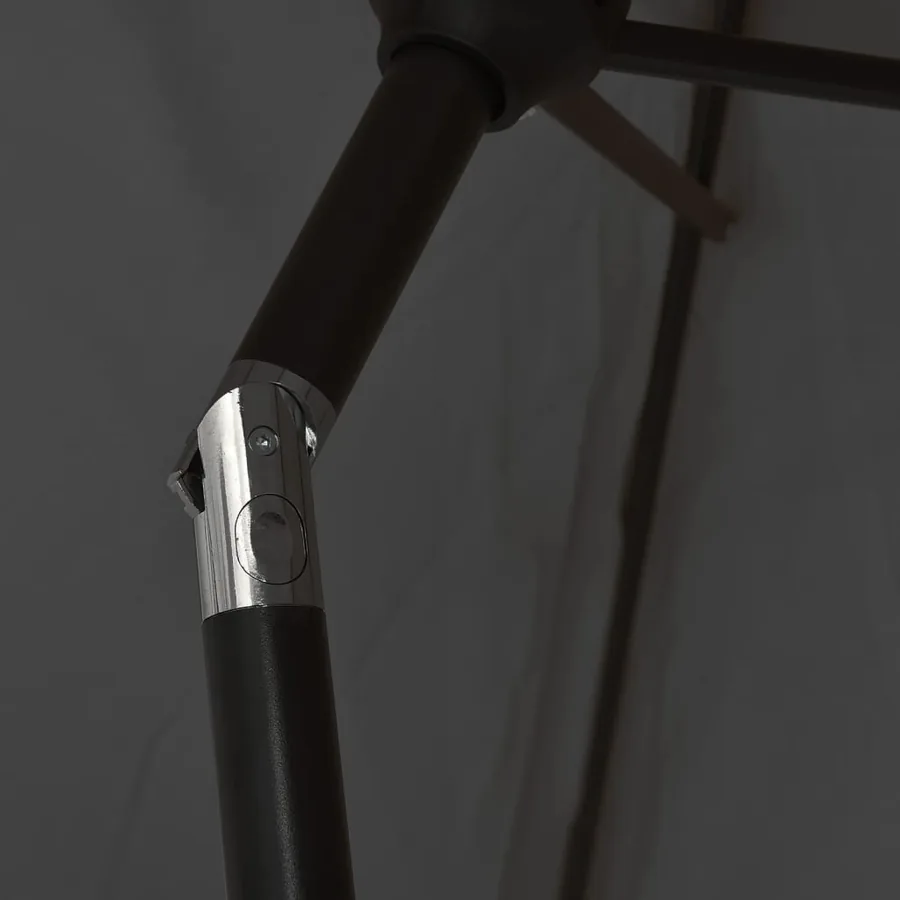 Parasol d'extérieur avec LED et mât en acier 300 cm Anthracite - 8