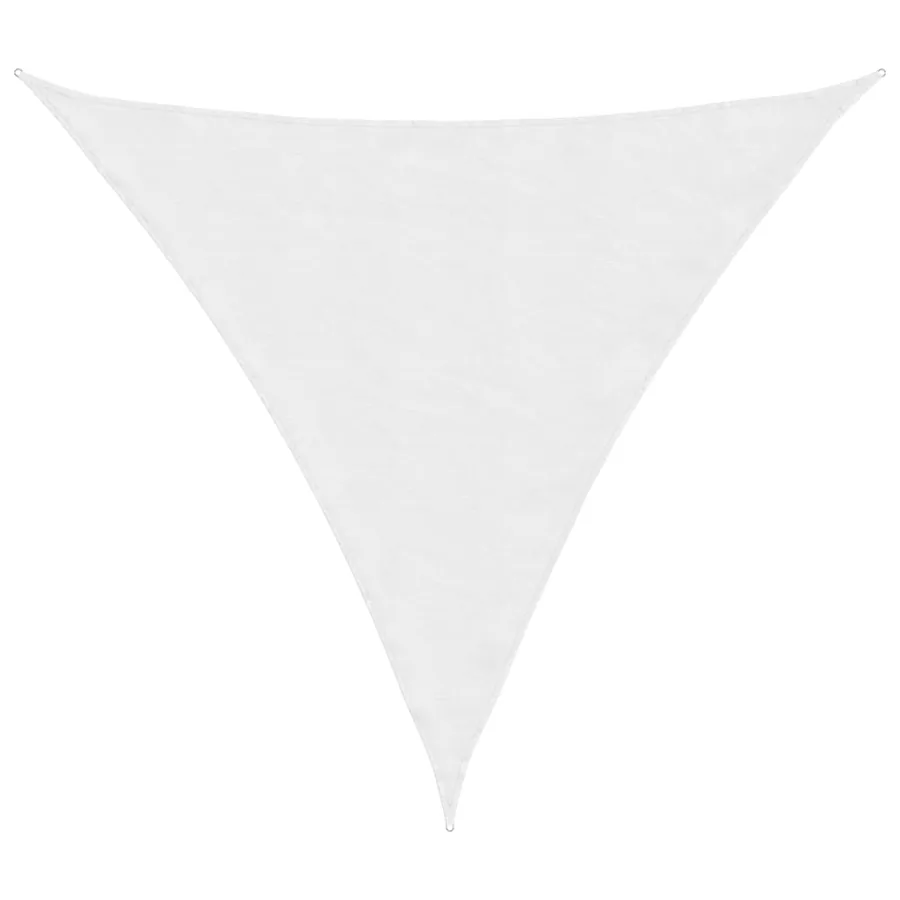Voile de parasol tissu oxford triangulaire 5x5x5 m blanc - 2