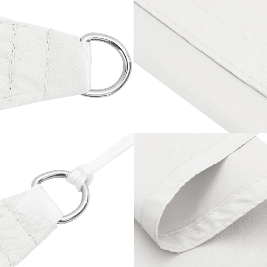 Voile de parasol tissu oxford triangulaire 5x5x5 m blanc - 6
