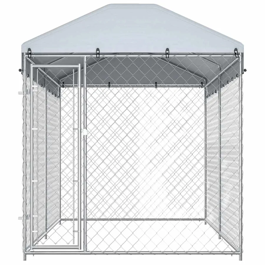 Chenil d'extérieur avec toit pour chiens 382x192x225 cm - 4