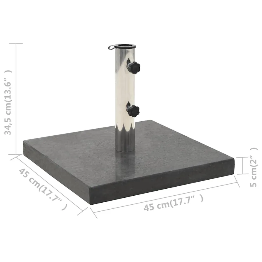 Socle de parasol Granite 28,5 kg Carré Noir - 8