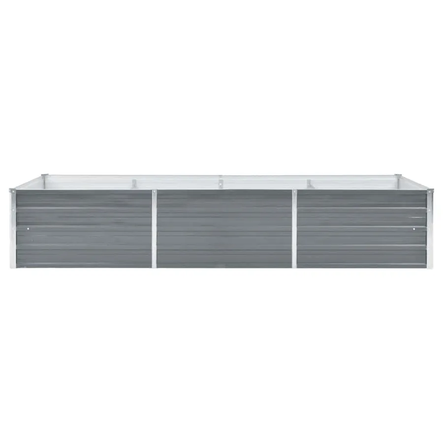 Lit surélevé de jardin Acier galvanisé 240x80x45 cm Gris - 3